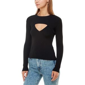 NWT WAYF Clifton Cutout Rib Sweater